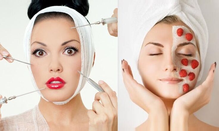 Beauty injections and cosmetics for facial skin rejuvenation